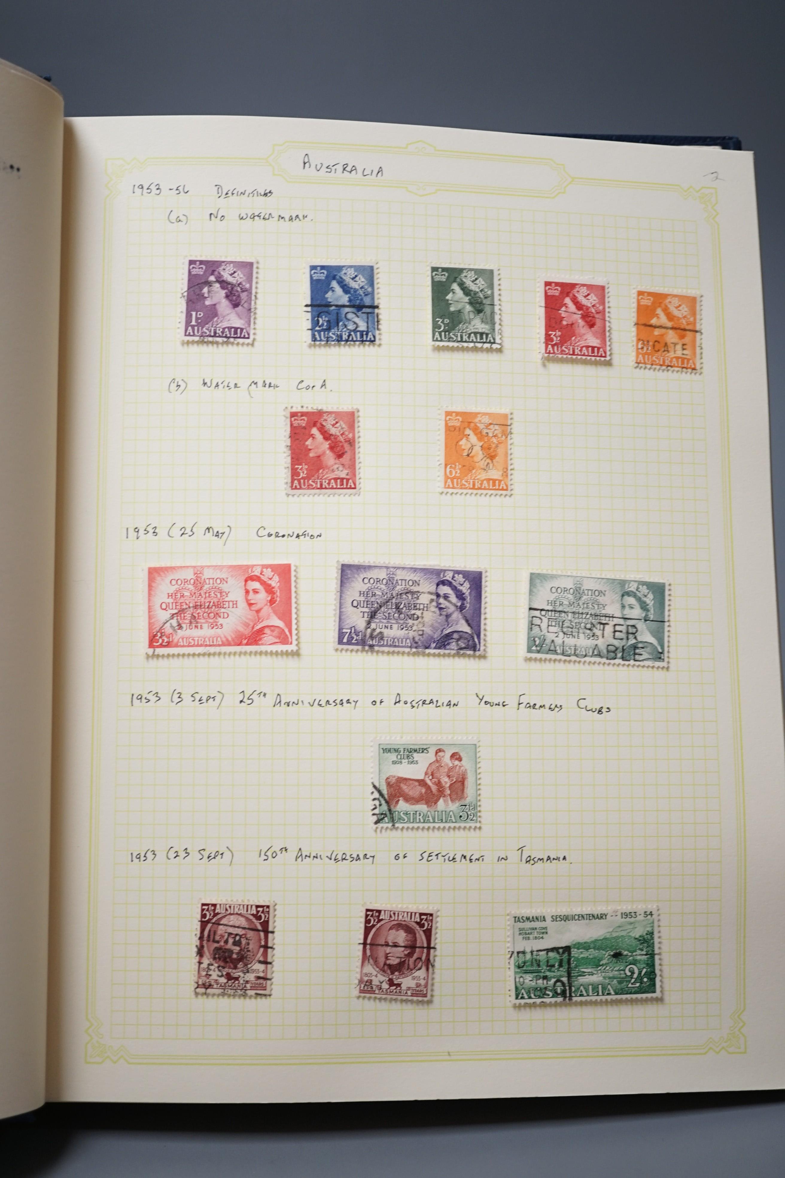 Australia stamps in two albums mostly used from 1913-1980s with 1965 Navigator's £1 (4) £2 used